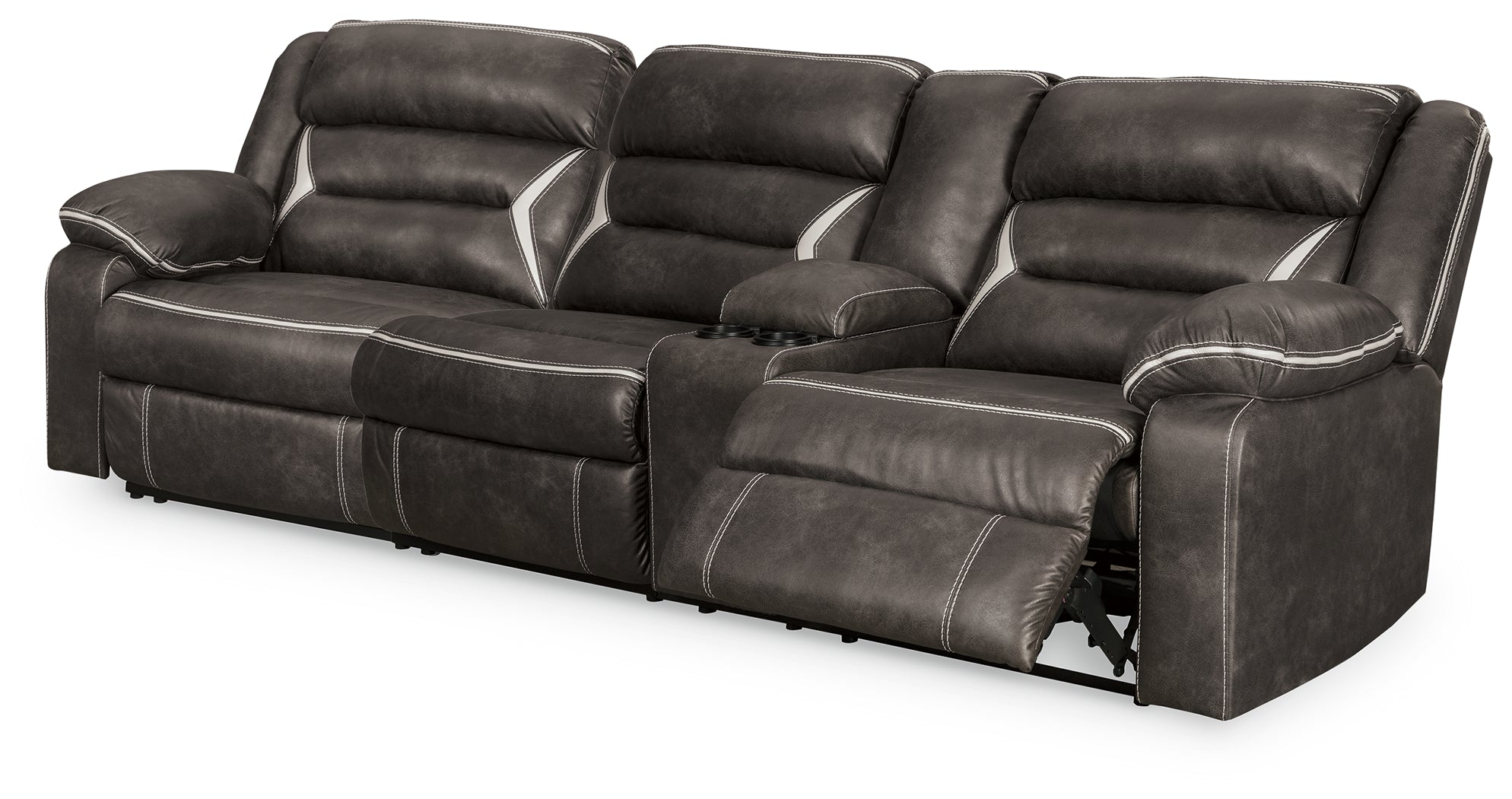 Sectionals for Less - Ashley Furniture - Kincord Sectional - 2-Piece Power Reclining Sectional Sofa / Midnight - 13104S1