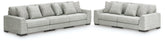 Sectionals for Less - Ashley Furniture - Regent Park 3-Piece Sectional Sofa and 2-Piece Sectional Loveseat - 3-Piece Sectional Sofa and 2-Piece Sectional Loveseat / Pewter - 14404U4