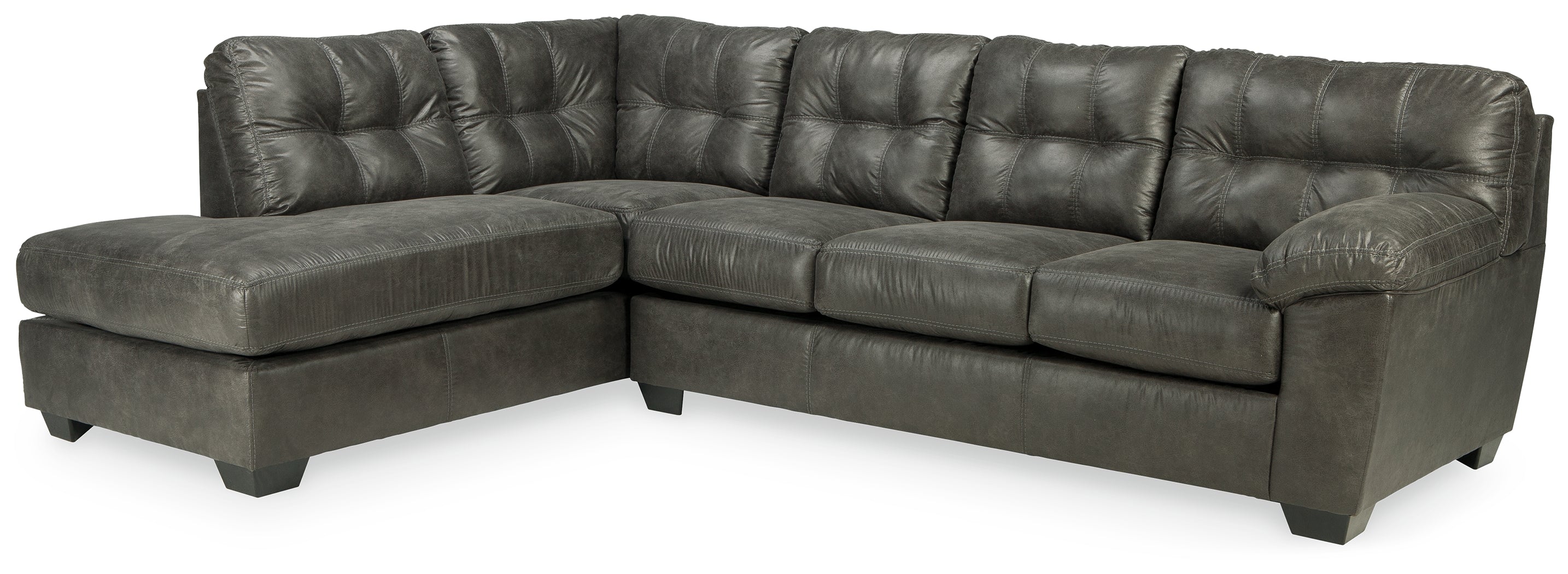 Sectionals for Less - Ashley Furniture - Fallston Sectional - RAF 2-Piece Sectional with Chaise / Slate - 17221S1