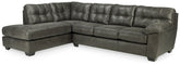 Sectionals for Less - Ashley Furniture - Fallston Sectional - RAF 2-Piece Sectional with Chaise / Slate - 17221S1