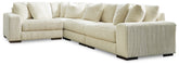Sectionals for Less - Ashley Furniture - Lindyn Sectional - RAF 6-Piece Sectional / Ivory - 21104S20