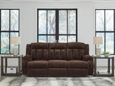 Sectionals for Less - Ashley Furniture - Observation Living Room - REC PWR Sofa w/Drop Down Table / Chocolate - PC2140699