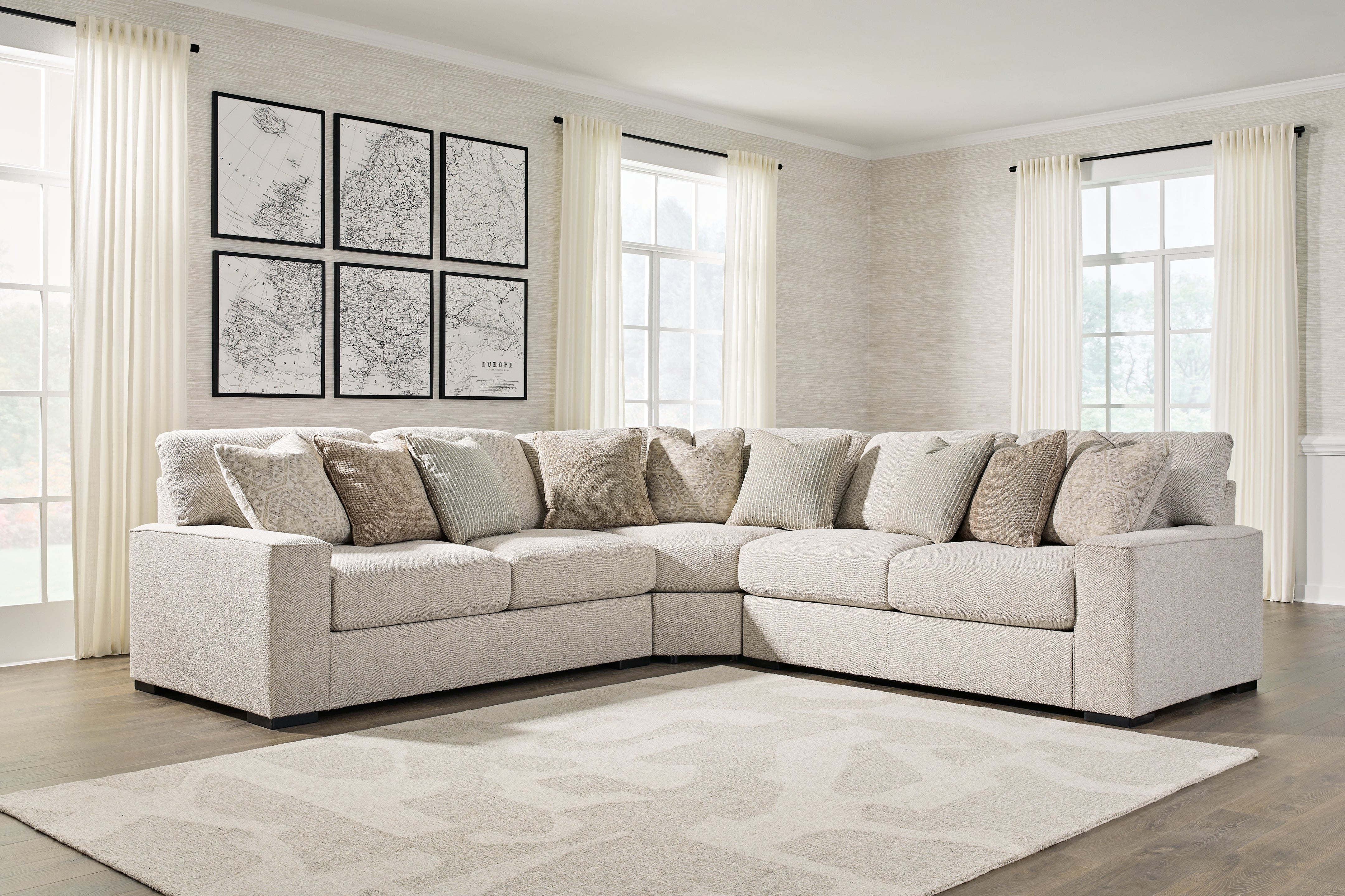Sectionals for Less - Ashley Furniture - Ballyton Sectional - 3-Piece Sectional / Sand - 25102S1