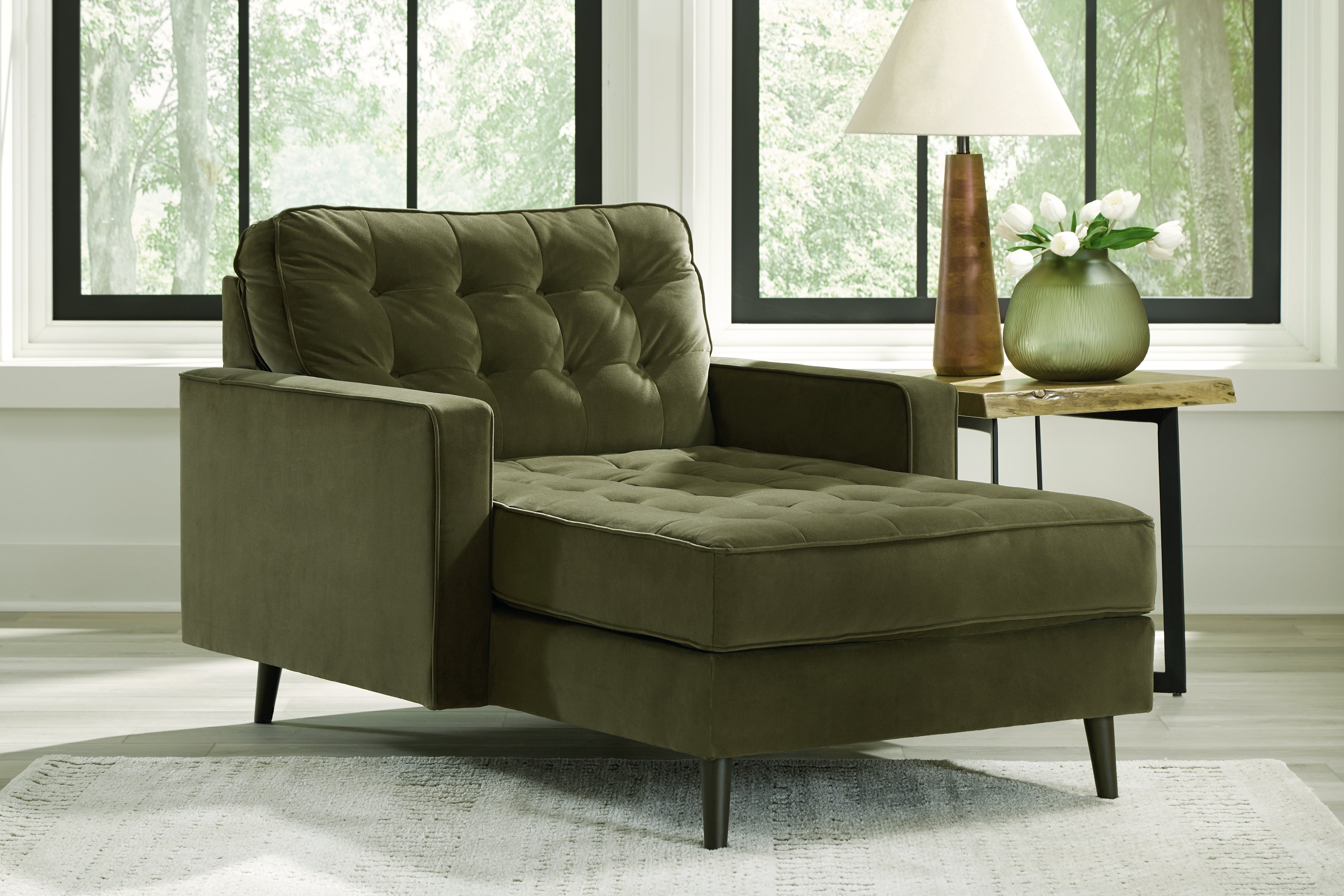 Sectionals for Less - Ashley Furniture - Reveon Lakes Living Room - Chaise / Olive - 2640415