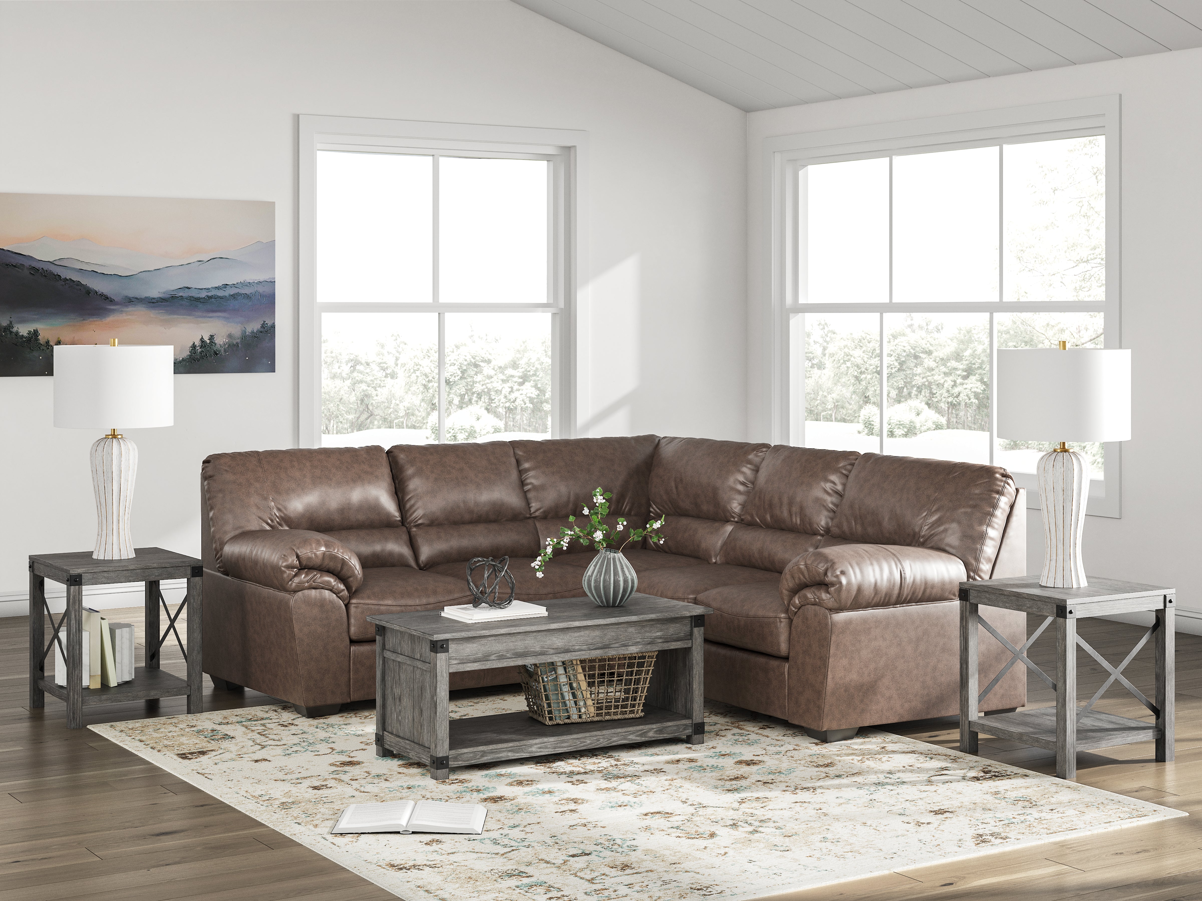 Sectionals for Less - Ashley Furniture - WillowBend Sectional - 2-Piece Sectional / Umber - PC27705S1
