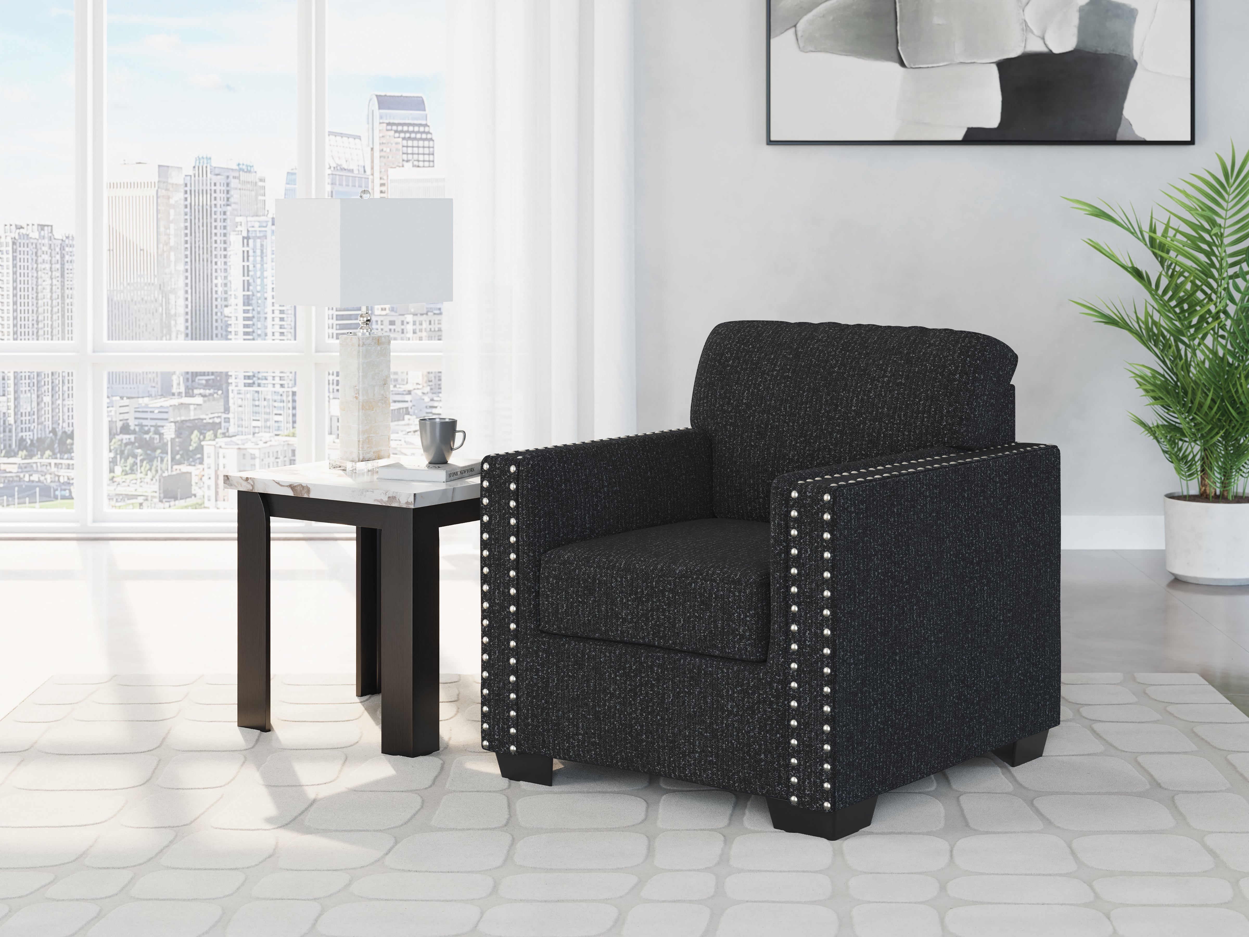 Sectionals for Less - Ashley Furniture - Jasmine Peaks Living Room - Ottoman / Coal - 2890414