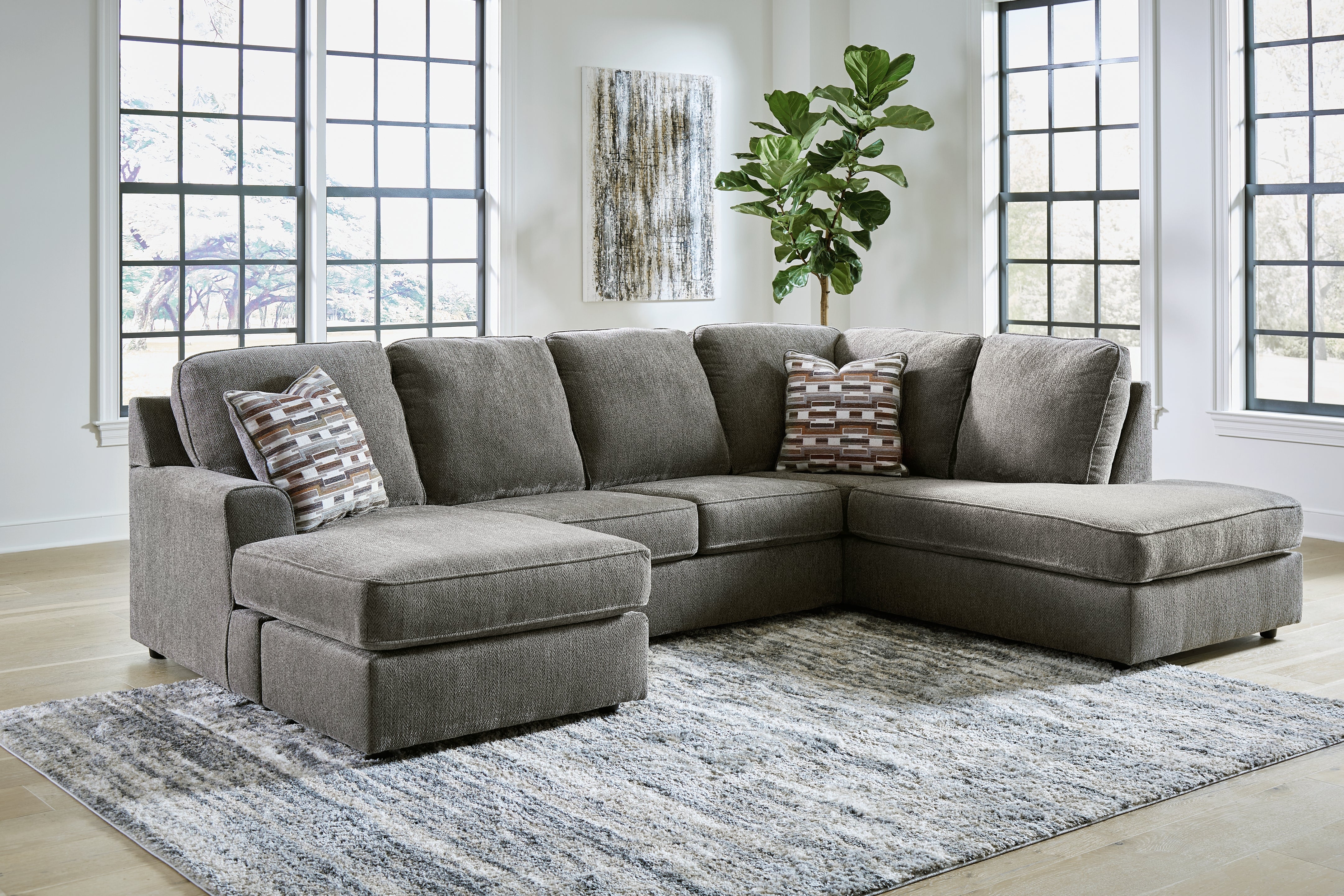Sectionals for Less - Ashley Furniture - O'Phannon Sectional - RAF 2-Piece Sectional with Chaise / Putty - 29402S2