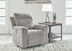 Sectionals for Less - Ashley Furniture - Barnsana Living Room - DBL REC PWR Loveseat w/Console / Gravel - 3320296