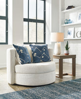 Sectionals for Less - Ashley Furniture - Padova Living Room - Swivel Accent Chair / Ivory - 3370644