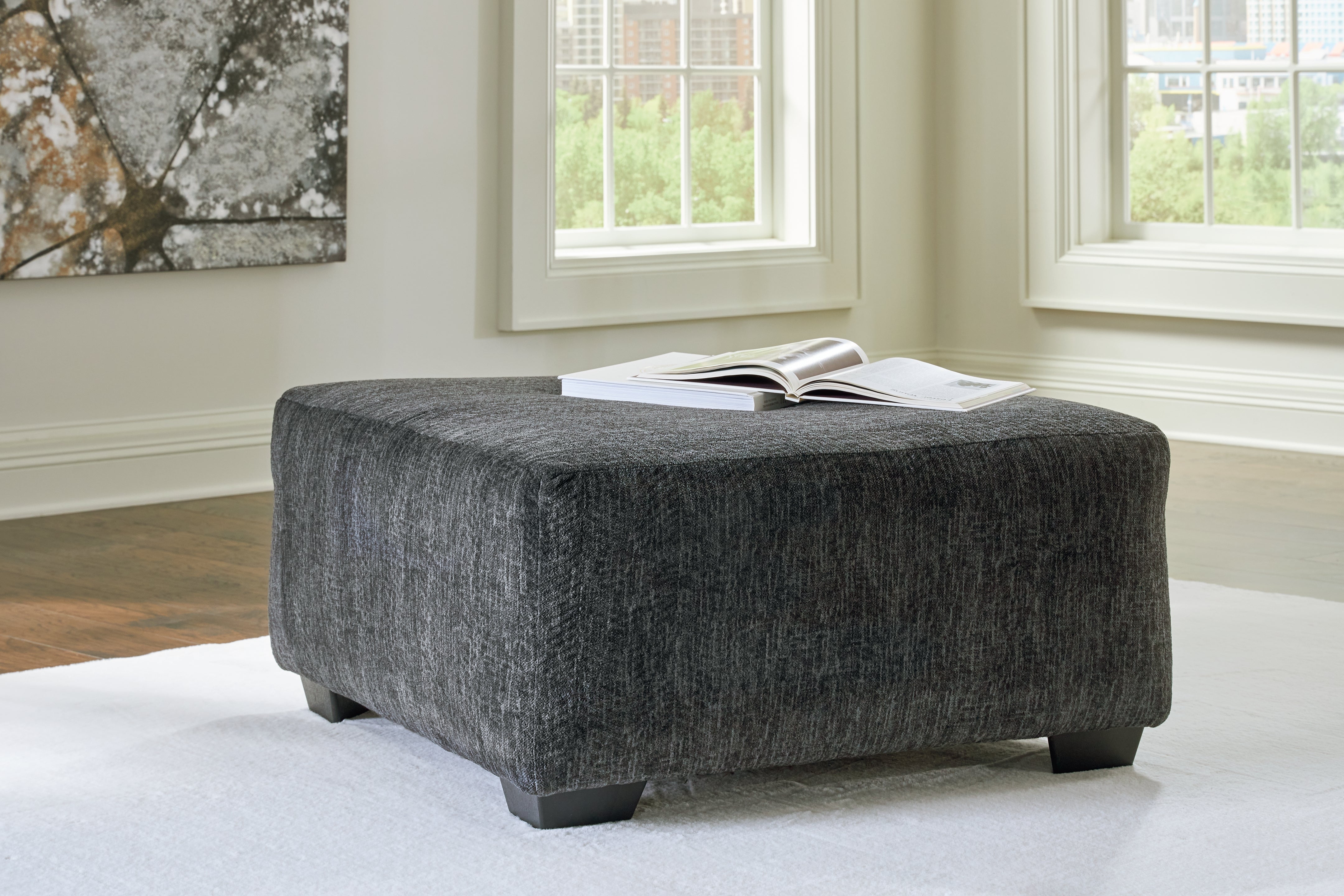 Sectionals for Less - Ashley Furniture - Biddeford Living Room - Oversized Accent Ottoman / Shadow - 3550408