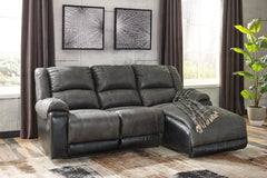 Sectionals for Less - Ashley Furniture - Nantahala Sectional - 3-Piece Reclining Sectional with Chaise / Slate - 50301S9