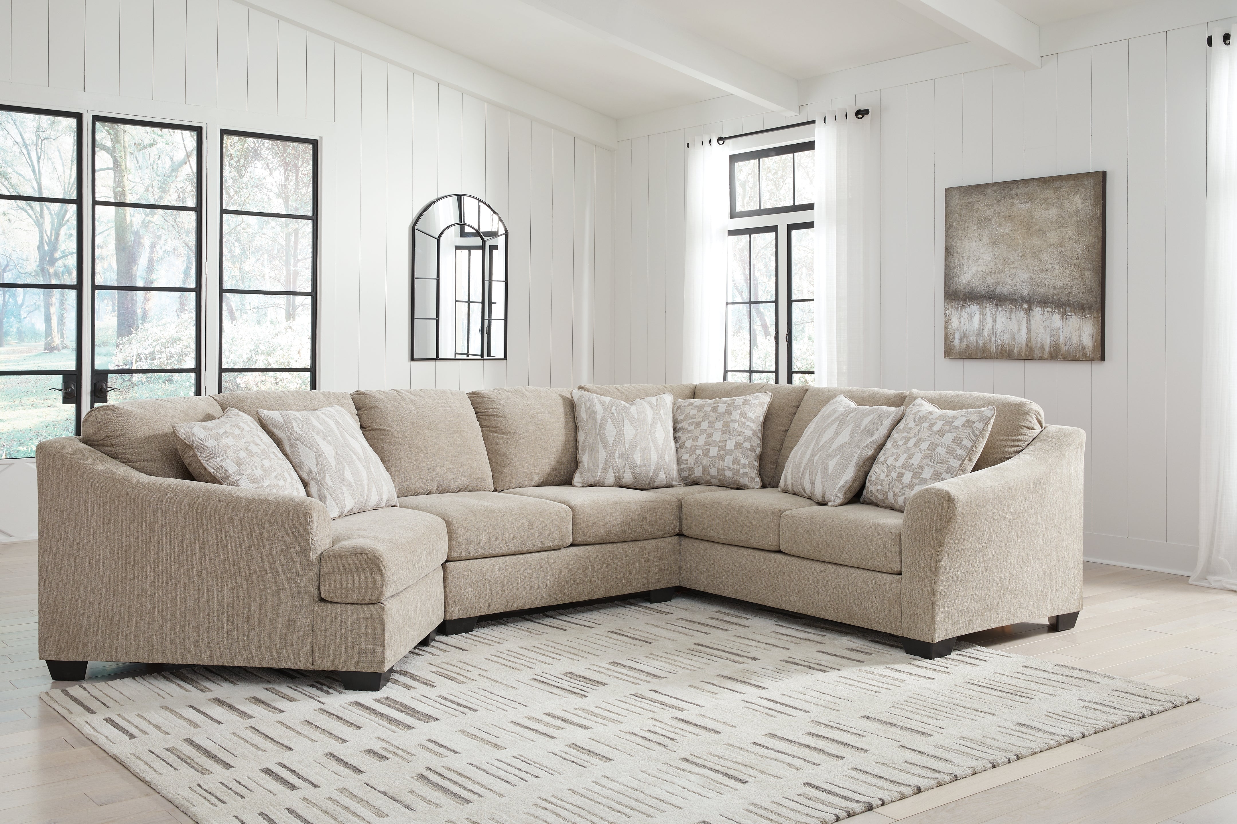 Sectionals for Less - Ashley Furniture - Brogan Bay Sectional - 3-Piece Sectional with Cuddler / Cork - 52705S2