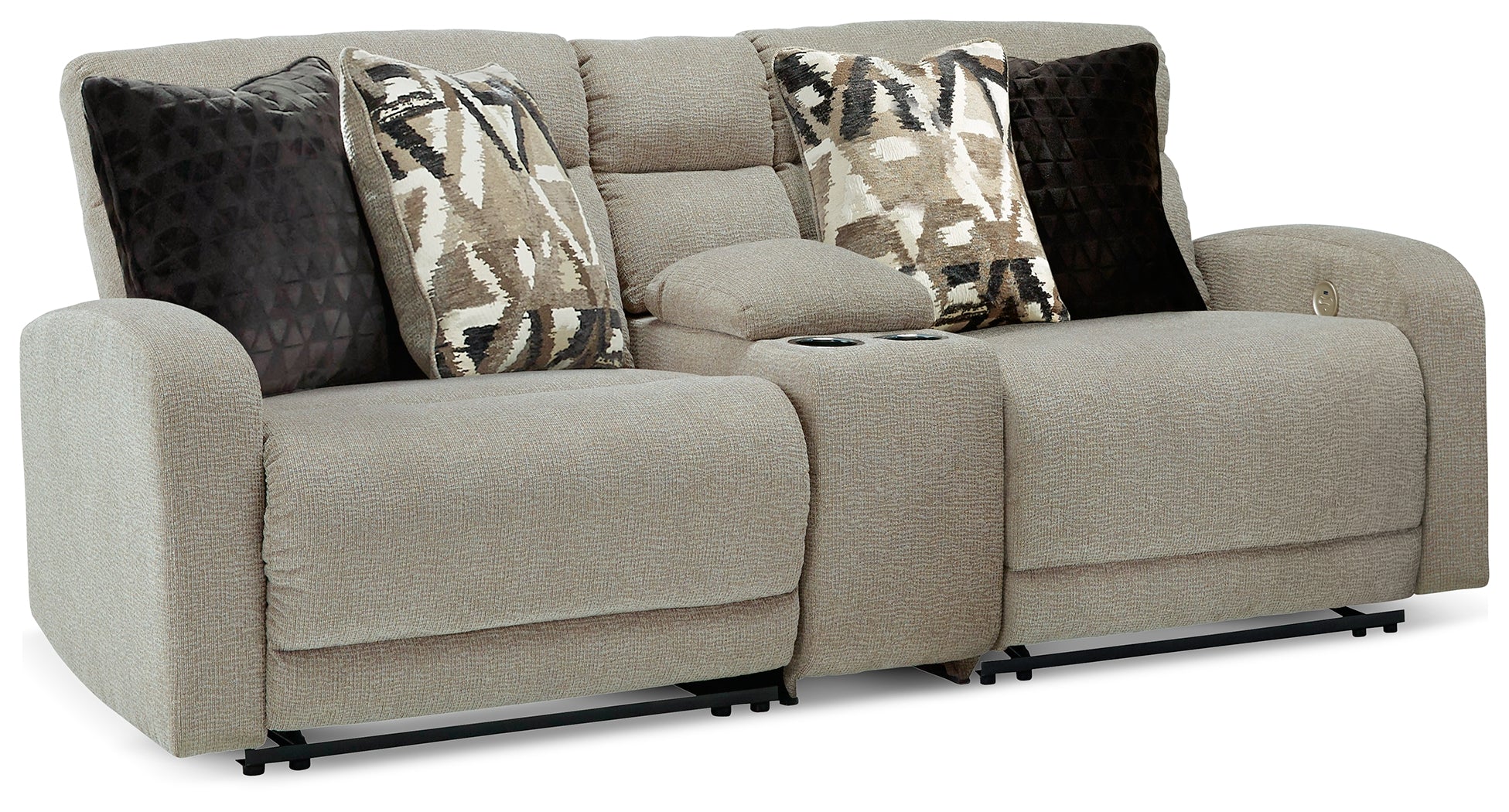 Sectionals for Less - Ashley Furniture - Colleyville Sectional - 7-Piece Power Reclining Sectional with Chaise / Stone - 54405S32