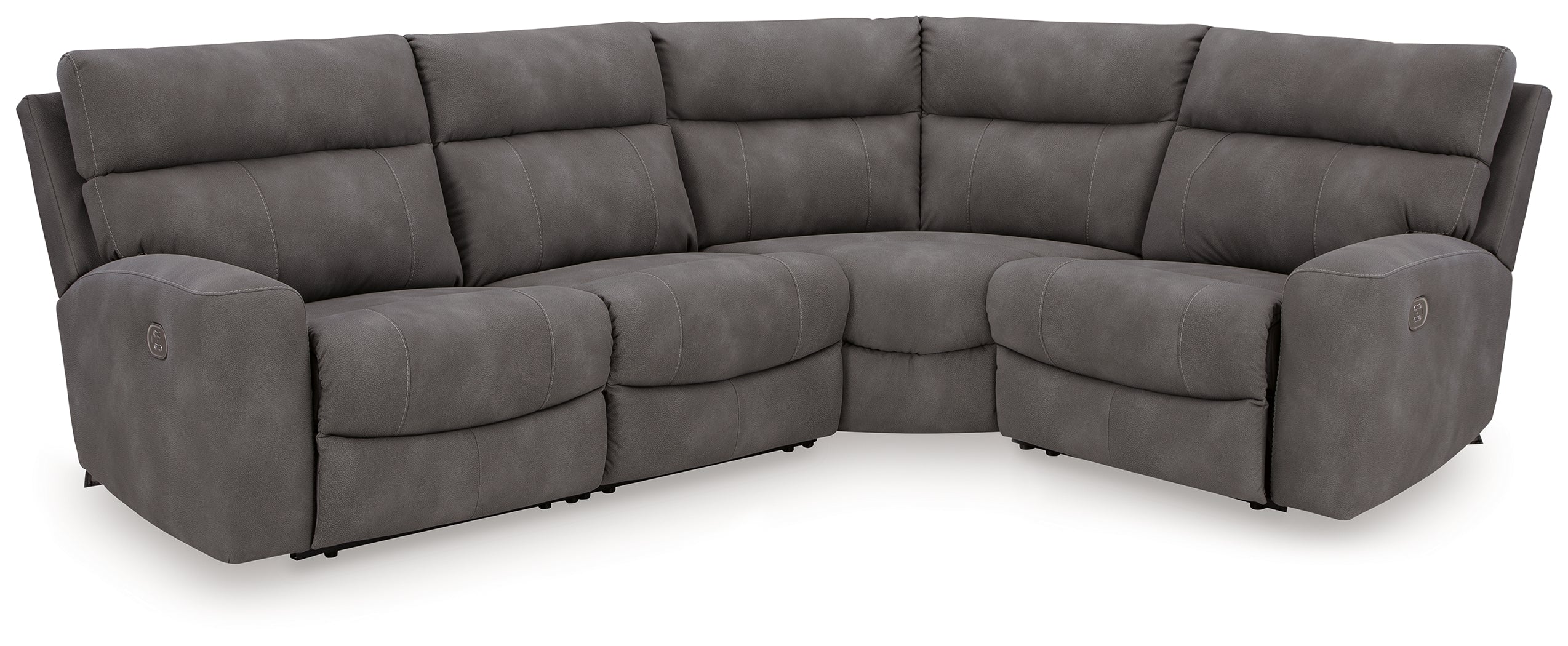 Sectionals for Less - Ashley Furniture - Next-Gen DuraPella Sectional - 3-Piece Power Reclining Sectional Loveseat with Console / Sand - 61004S3