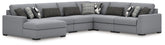 Sectionals for Less - Ashley Furniture - Bealton Sectional - RAF 5-Piece Sectional / Salt and Pepper - 61305S6