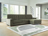 Sectionals for Less - Ashley Furniture - Caspian-Town Sectional - LAF 2-Piece Sectional with Chaise / Olive - PC61702S2