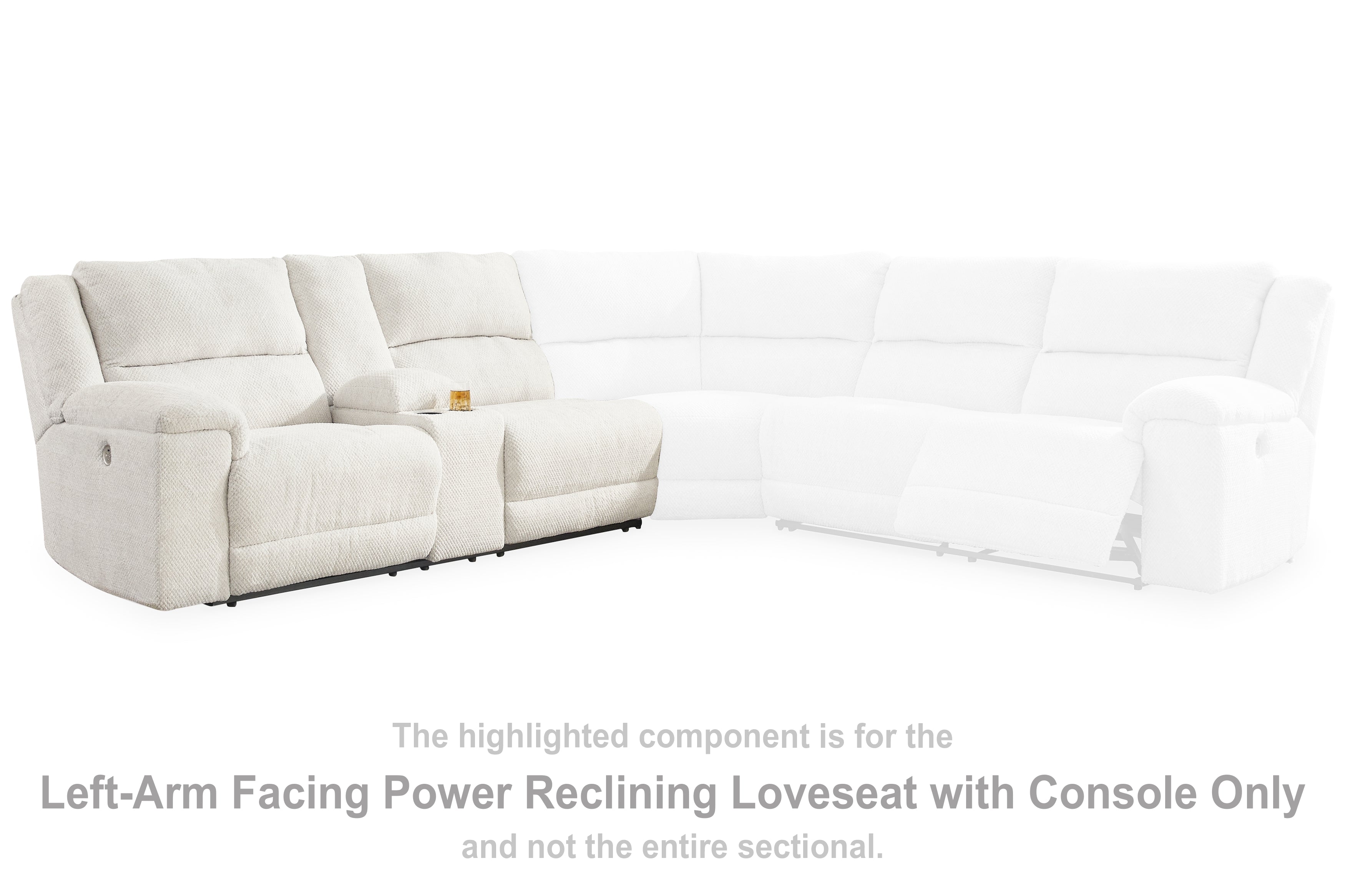 Sectionals for Less - Ashley Furniture - Keensburg Sectional - RAF Reclining Power Loveseat / Linen - 6180775