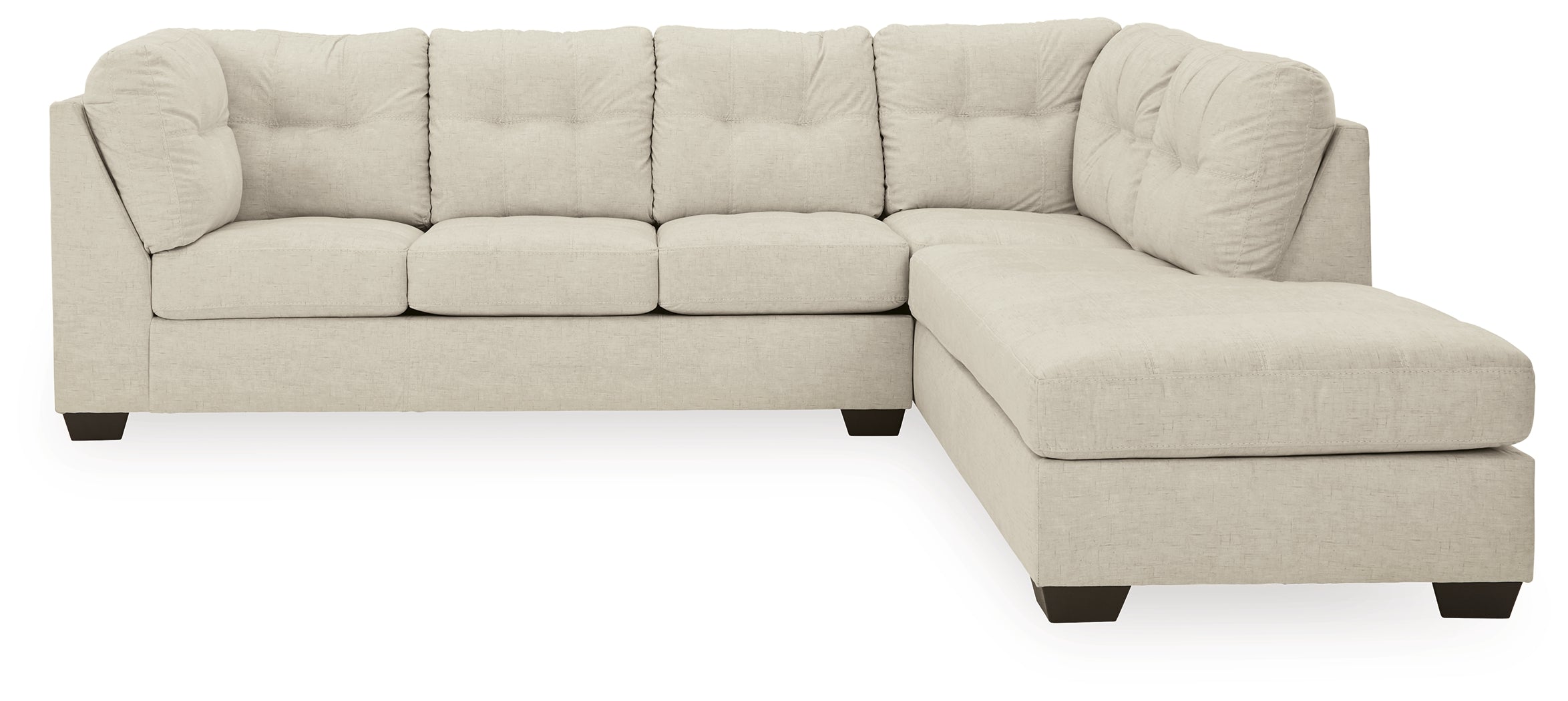 Sectionals for Less - Ashley Furniture - Falkirk Sectional - LAF 2-Piece Sectional with Chaise / Parchment - 80806S2