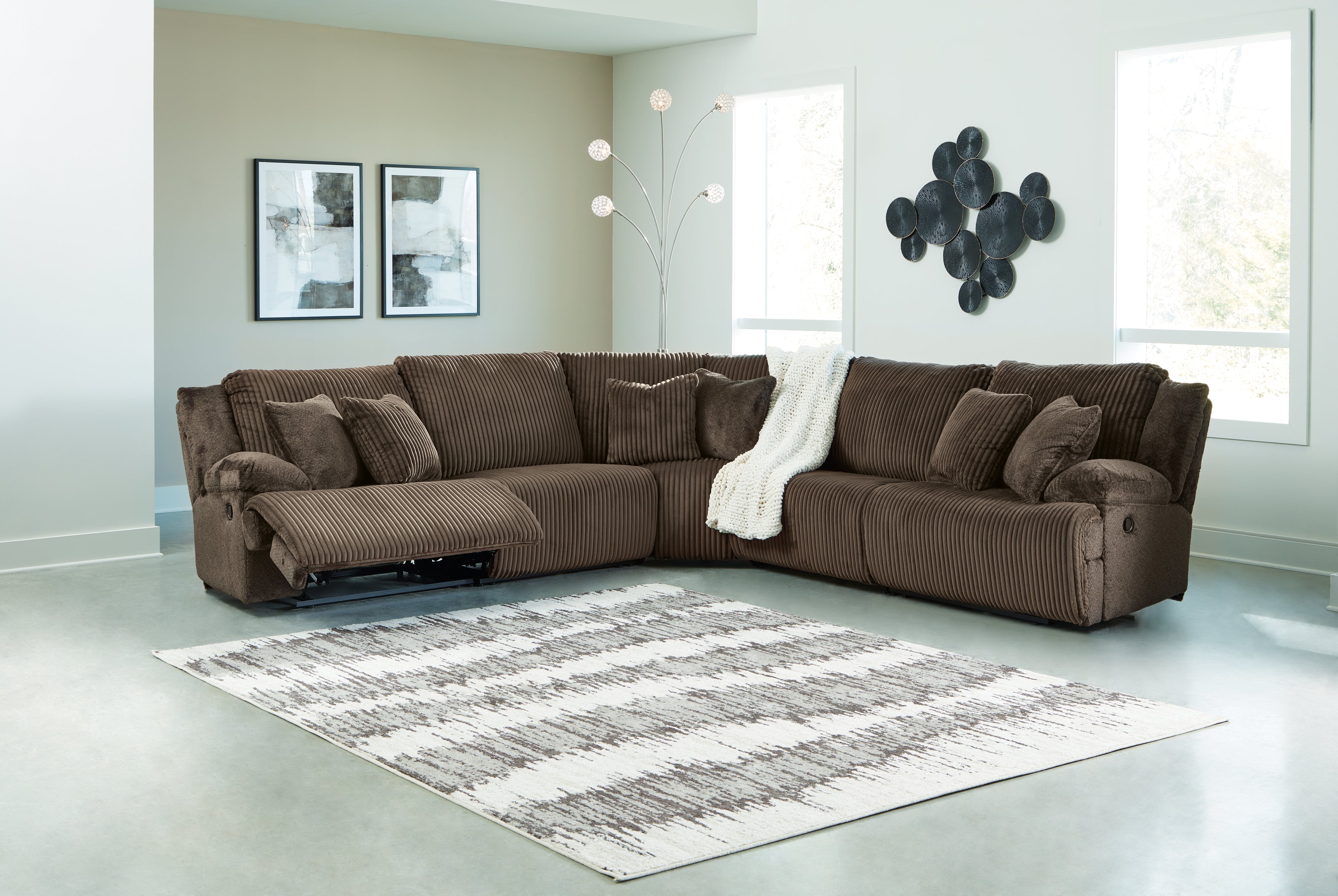 Sectionals for Less - Ashley Furniture - Top Tier Sectional - 3-Piece Sectional Chofa / Alloy - 92706S10