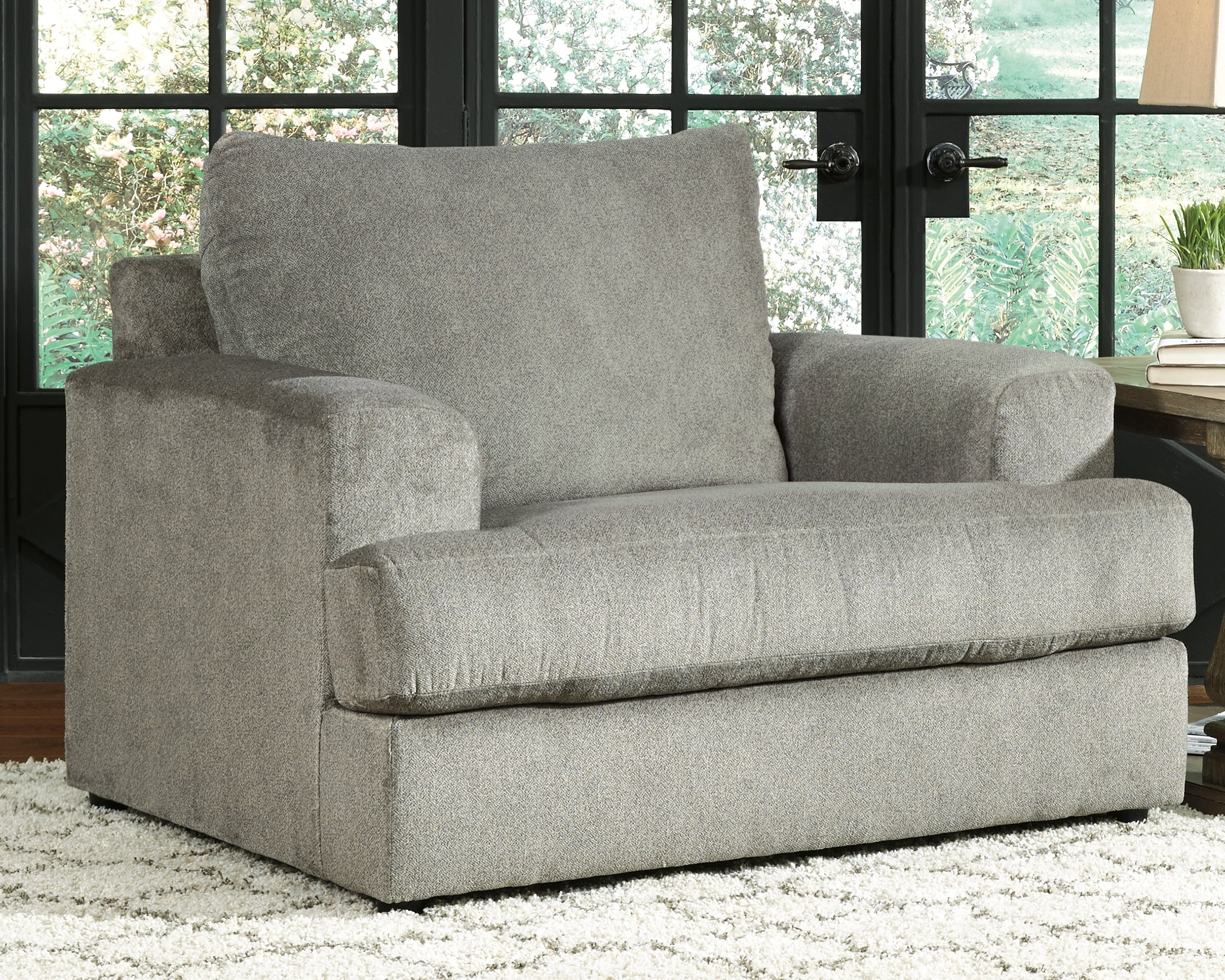 Sectionals for Less - Ashley Furniture - Soletren Living Room - Oversized Accent Ottoman / Stone - 9510408