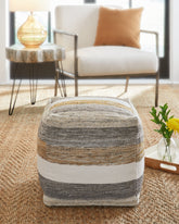 Sectionals for Less - Ashley Furniture - Josalind Pouf - Pouf / Multi - A1000935