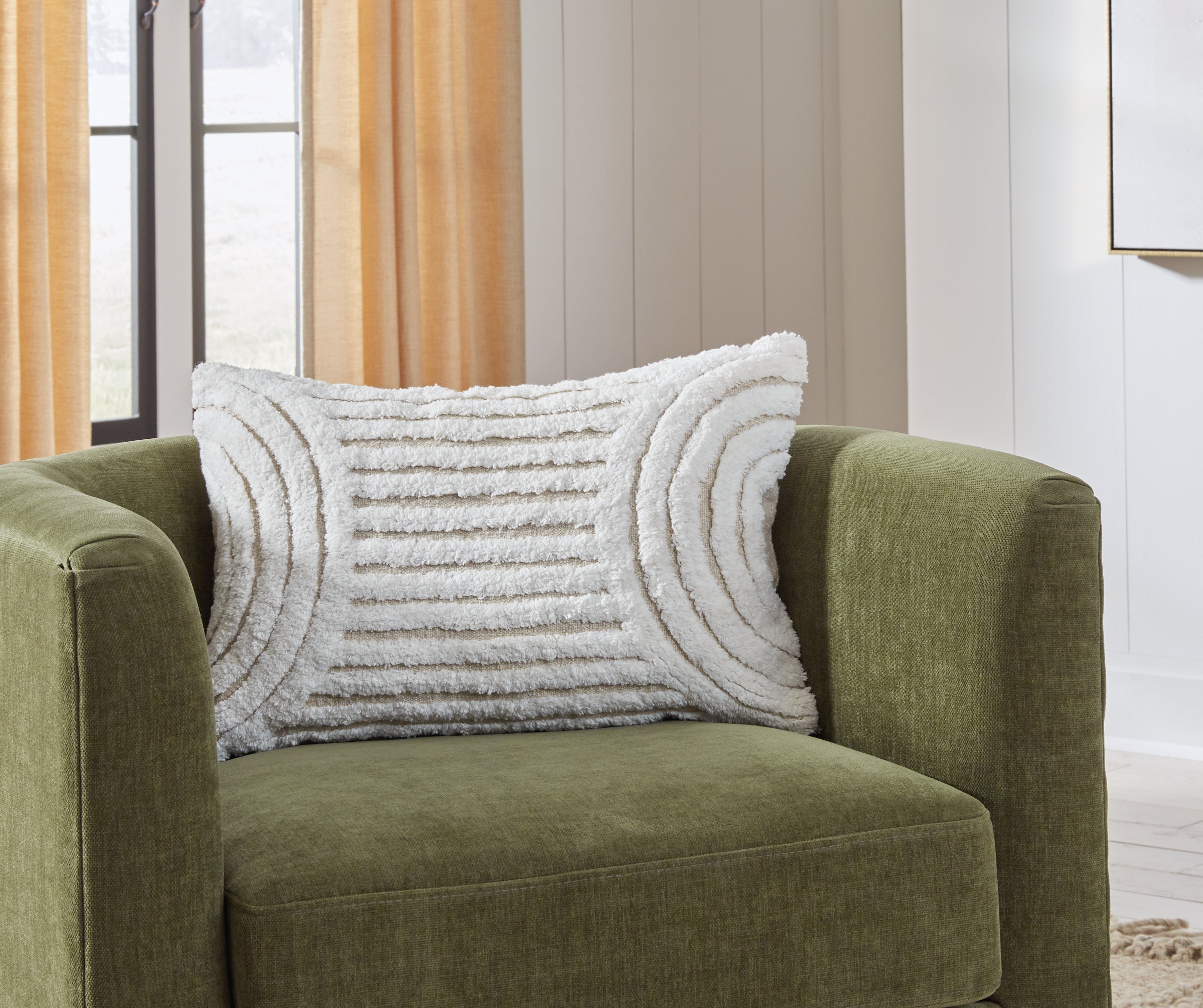 Sectionals for Less - Ashley Furniture - Farissen Pillows - Pillow / White/Tan - A1001062P