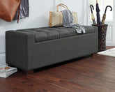 Sectionals for Less - Ashley Furniture - Cortwell Storage Bench - Storage Bench / Gray / 54"W x 18"D x 18"H - A3000224