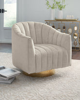 Sectionals for Less - Ashley Furniture - Penzlin Accent Chair - Swivel Accent Chair / Pearl - A3000241