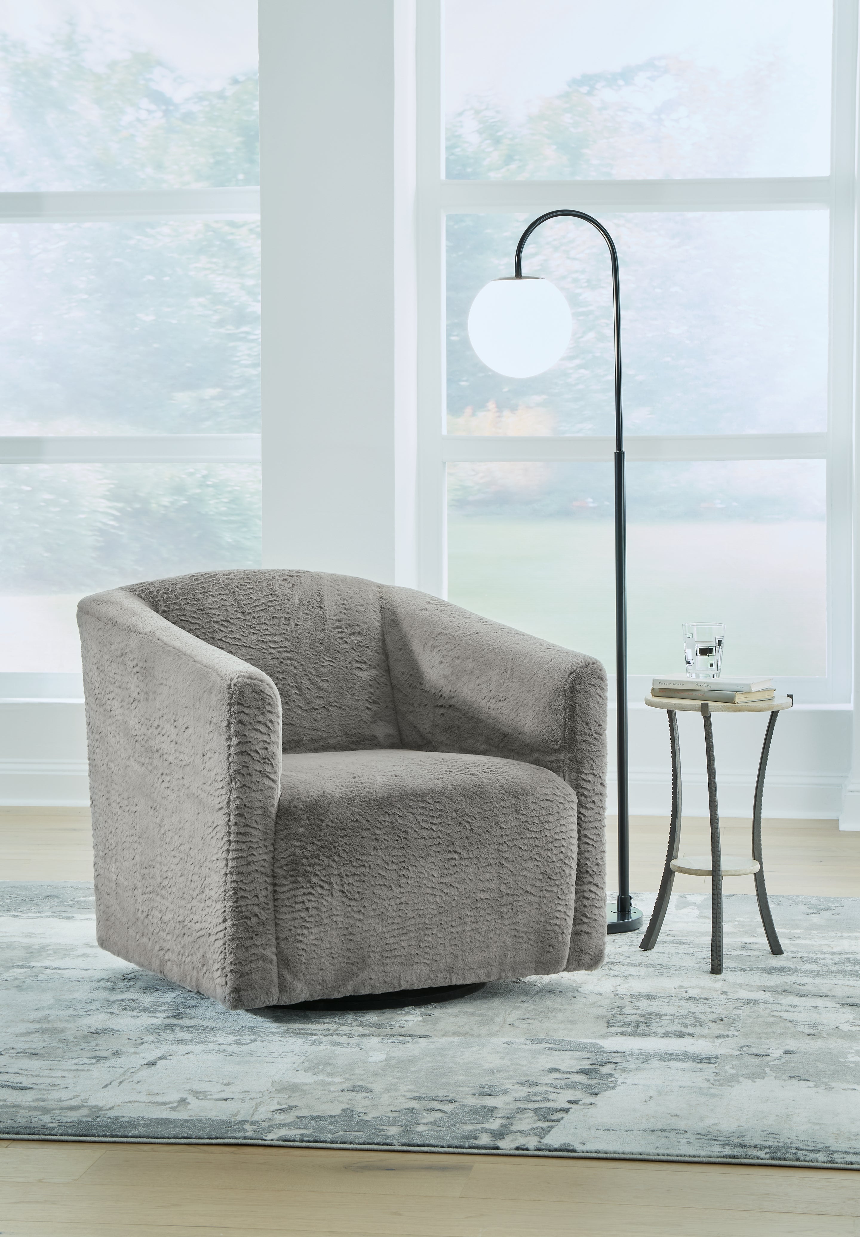 Sectionals for Less - Ashley Furniture - Bramner Accent Chair - Swivel Accent Chair / Charcoal - A3000330