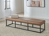 Sectionals for Less - Ashley Furniture - Joston Accent Bench - Accent Bench / Caramel / 71"W x 19"D x 16"H - A3000693
