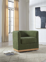 Sectionals for Less - Ashley Furniture - Jersonlow Swivel Accent Chair - Swivel Accent Chair / Forest Green - A3000696