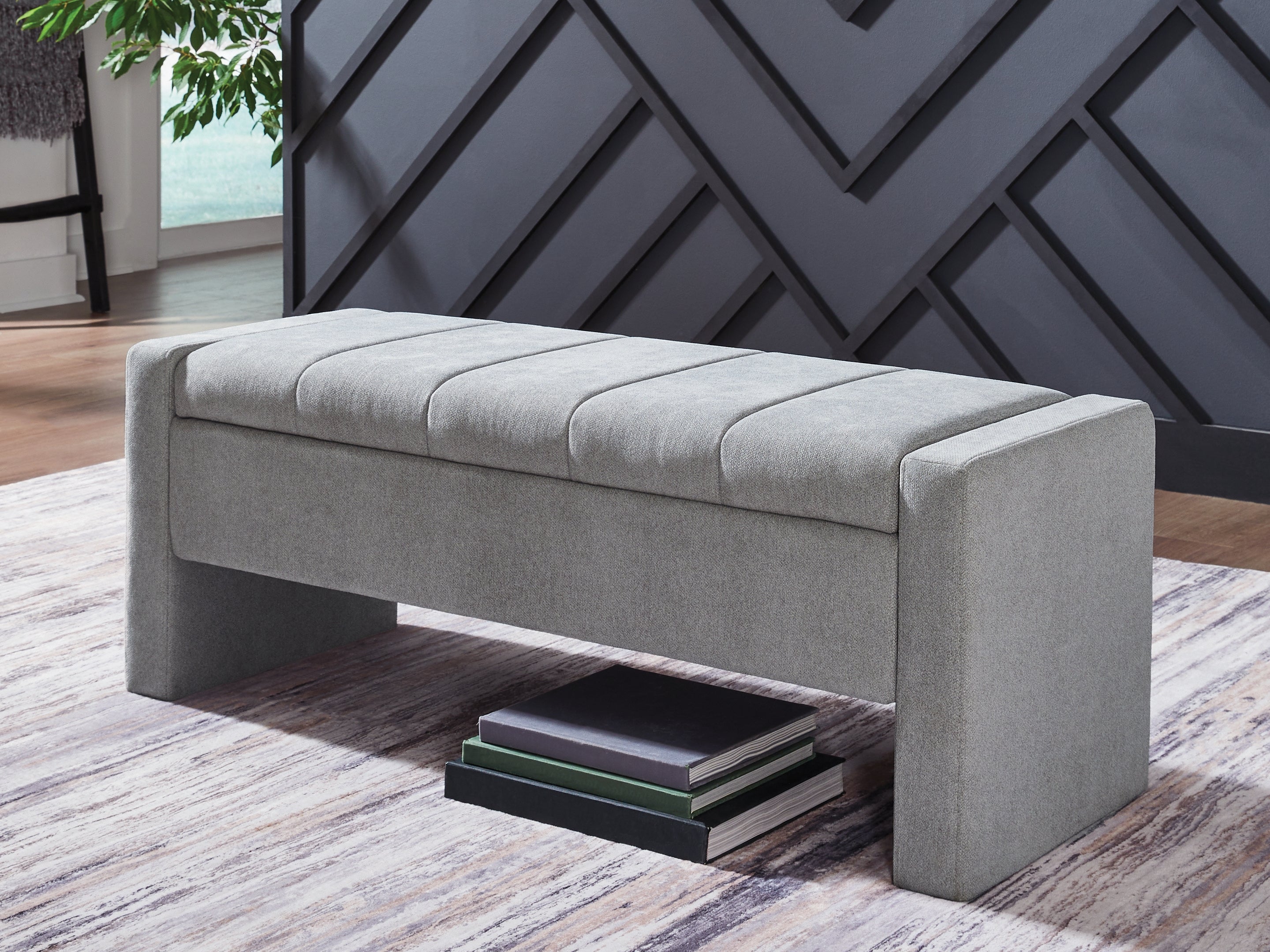 Sectionals for Less - Ashley Furniture - Akselman Storage Bench - Storage Bench / Gray / 50"W x 19"D x 19"H - A3000744