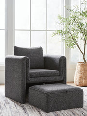 Sectionals for Less - Ashley Furniture - Vreni Accent Chair - Accent Chair / Charcoal/Black - A3000754