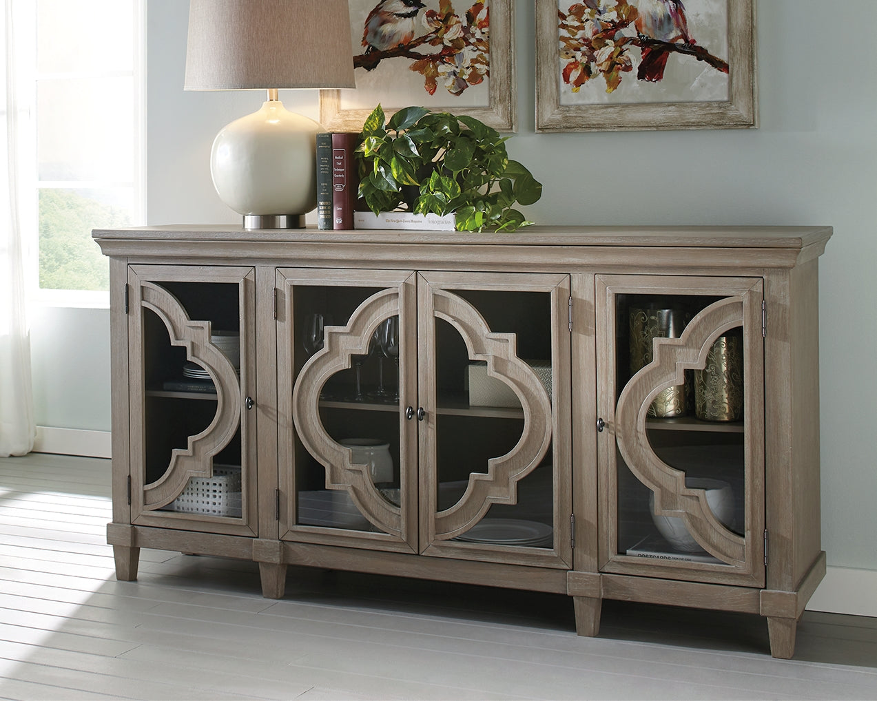 Sectionals for Less - Ashley Furniture - Fossil Ridge Accent Cabinet - Accent Cabinet / Gray - A4000037