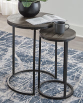 Sectionals for Less - Ashley Furniture - Briarsboro Accent Table (Set of 2) - Accent Table Set (Set of 2) / Black/Gray - A4000231