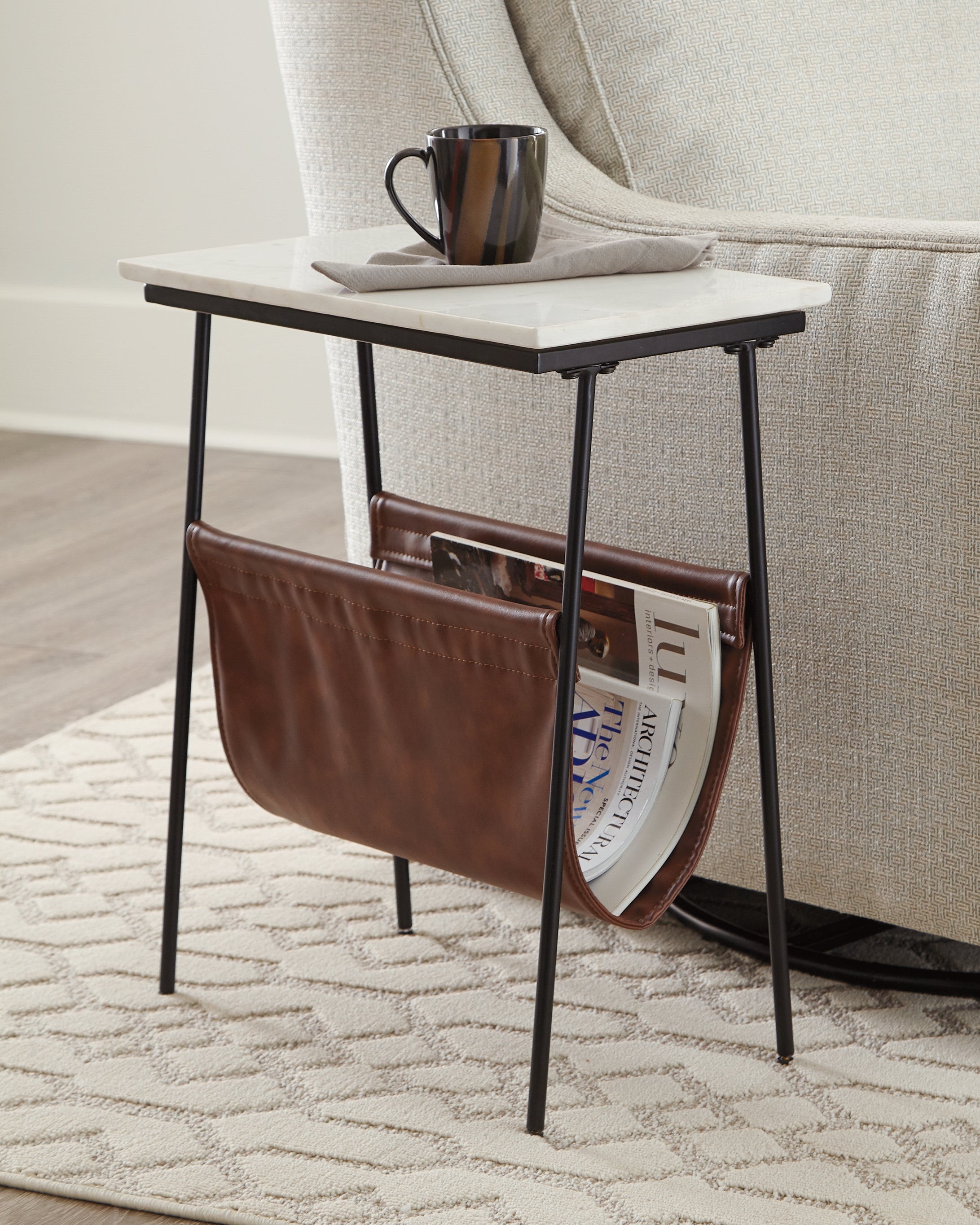 Sectionals for Less - Ashley Furniture - Etanbury Accent Table - Accent Table / Brown/Black/White - A4000254