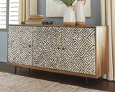 Sectionals for Less - Ashley Furniture - Kerrings Accent Cabinet - Accent Cabinet / Brown/Black/White - A4000258