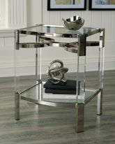 Sectionals for Less - Ashley Furniture - Chaseton Accent Table - Accent Table / Clear/Silver Finish - A4000334