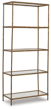 Sectionals for Less - Ashley Furniture - Ryandale Bookcase - Bookcase / Antique Brass Finish - A4000441