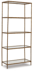 Sectionals for Less - Ashley Furniture - Ryandale Bookcase - Bookcase / Antique Brass Finish - A4000441