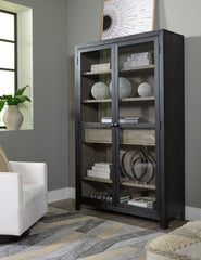 Sectionals for Less - Ashley Furniture - Lenston Accent Cabinet - Accent Cabinet / Black/Gray - A4000507