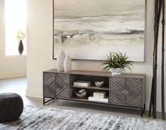 Sectionals for Less - Ashley Furniture - Treybrook Accent Cabinet - Accent Cabinet / Distressed Gray - A4000512