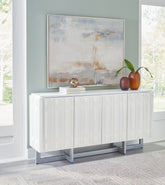 Sectionals for Less - Ashley Furniture - Ornawel Accent Cabinet - Accent Cabinet / Distressed White - A4000569