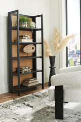 Sectionals for Less - Ashley Furniture - Abyard Bookcase - Bookcase / Black/Natural - A4000574