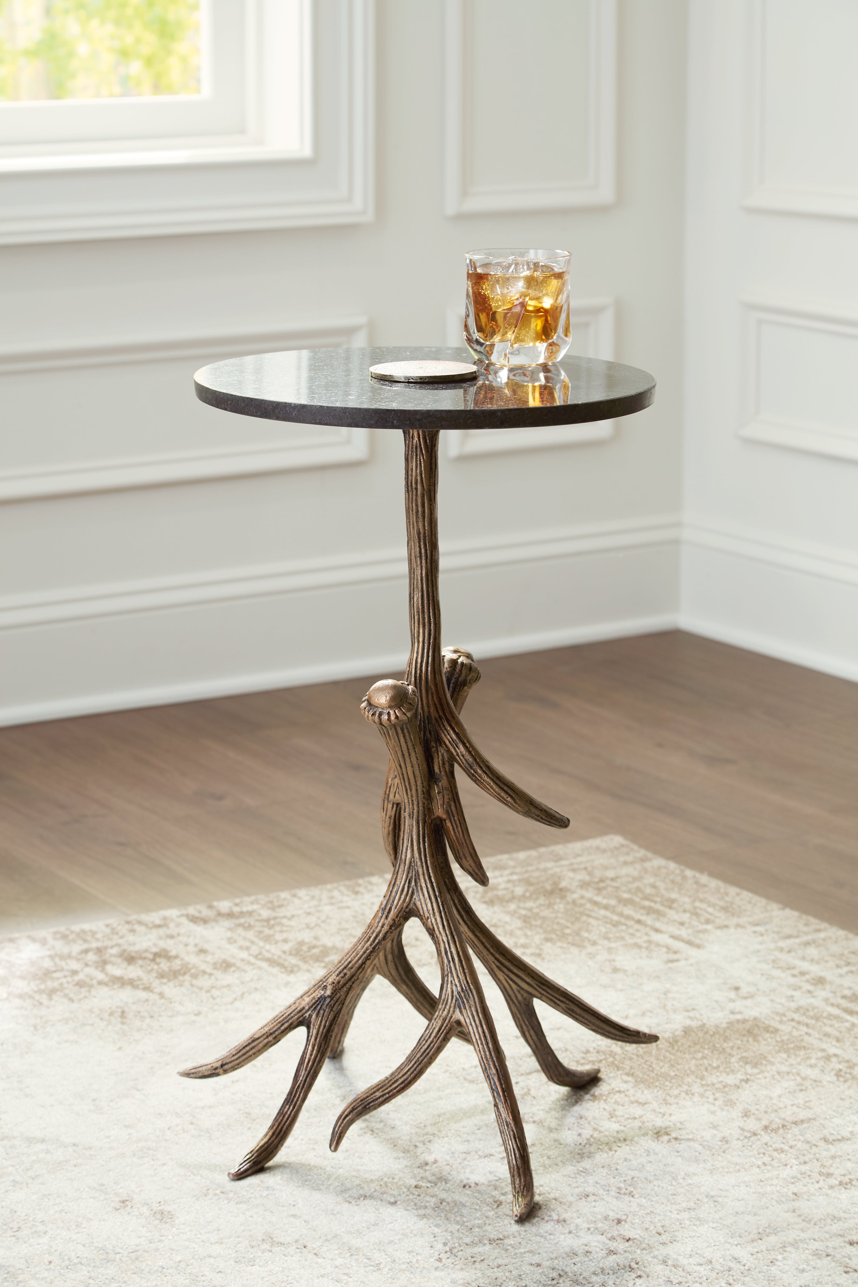 Sectionals for Less - Ashley Furniture - Lemkins Accent Table - Accent Table / Black/Antique Gold Finish - A4000606