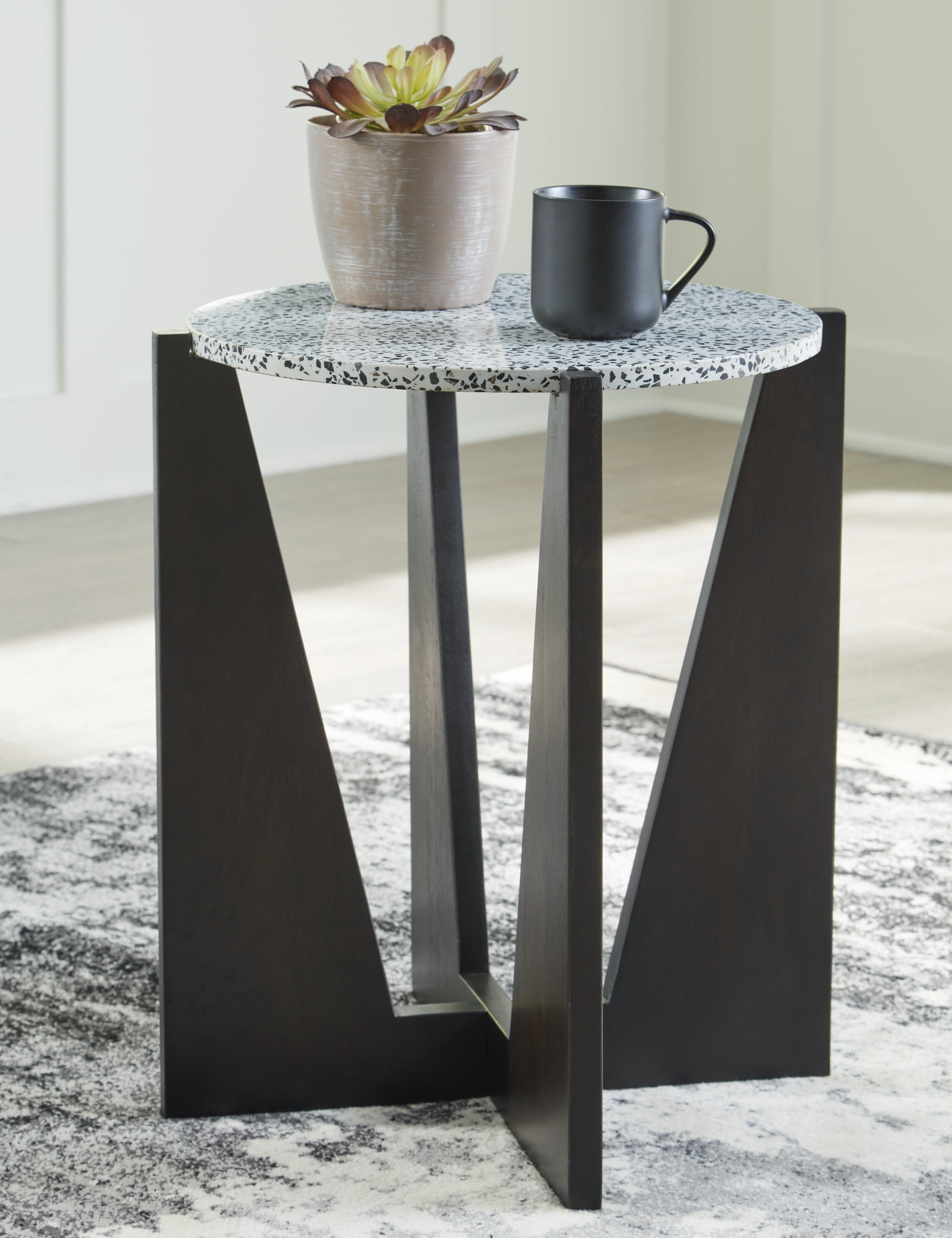Sectionals for Less - Ashley Furniture - Tellrich Accent Table - Accent Table / Black/White - A4000616