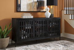 Sectionals for Less - Ashley Furniture - Vallisburg Accent Cabinet - Accent Cabinet / Black/Natural - A4000644