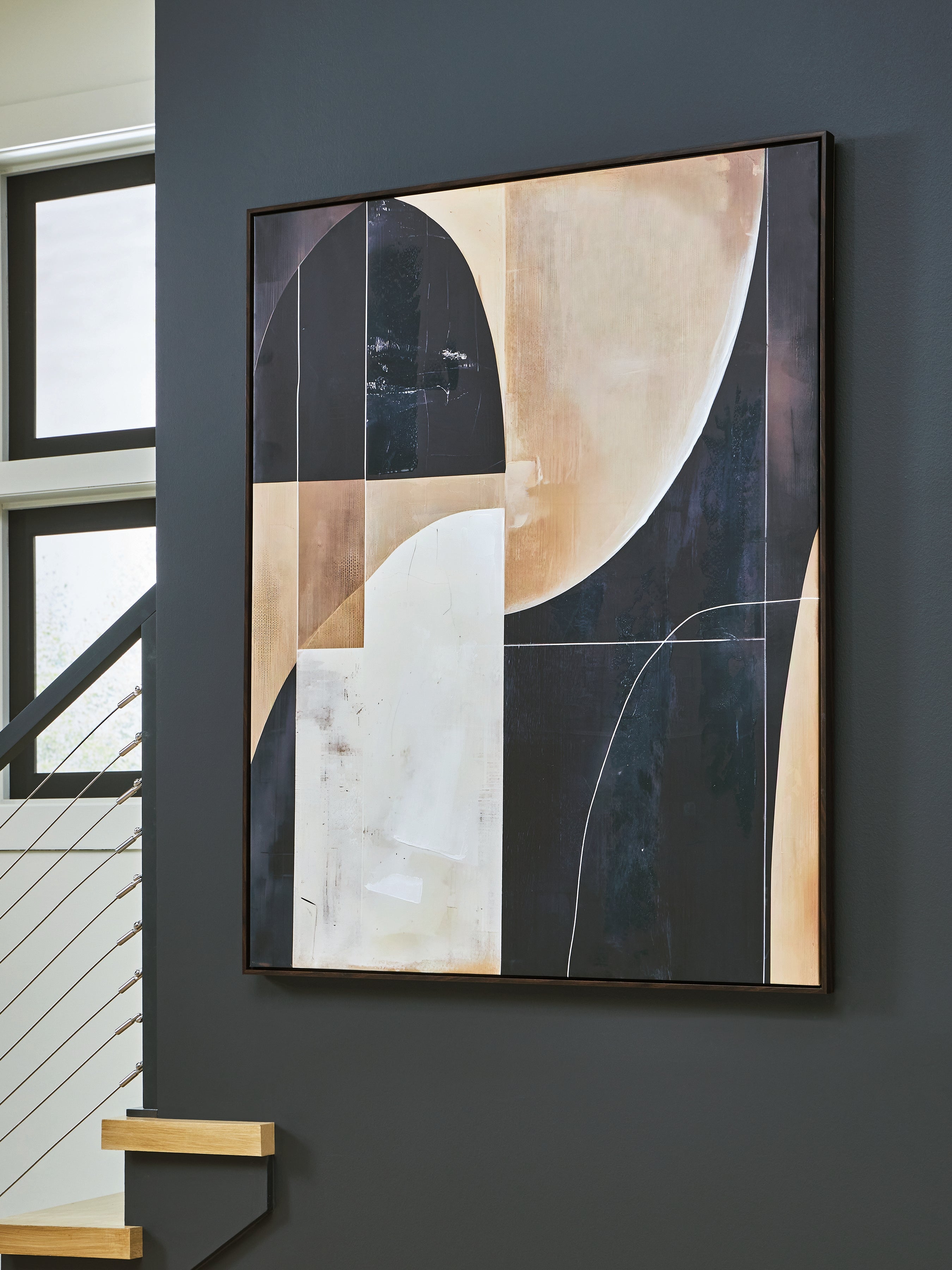 Sectionals for Less - Ashley Furniture - Ewanford Wall Decor - Wall Art / Black/Brown/Tan - A8000464