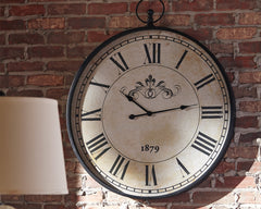 Sectionals for Less - Ashley Furniture - Augustina Wall Decor - Wall Clock / Antique Black - A8010110
