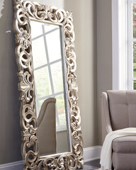 Sectionals for Less - Ashley Furniture - Lucia Mirror - Floor Mirror / Antique Silver Finish - A8010123